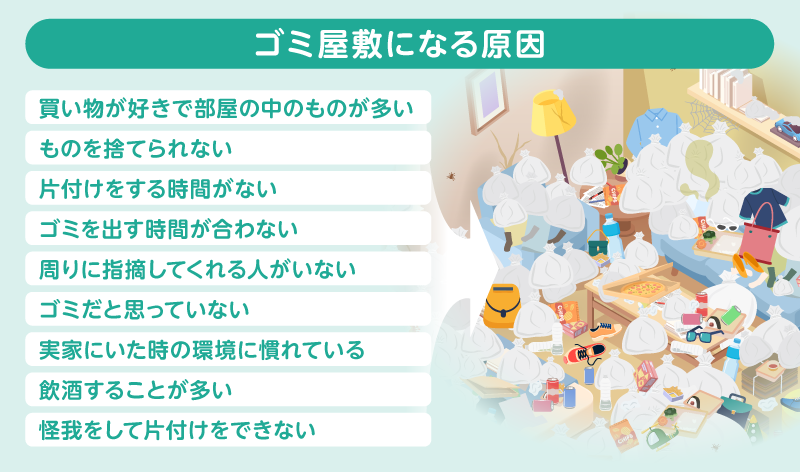 ゴミ屋敷になる原因