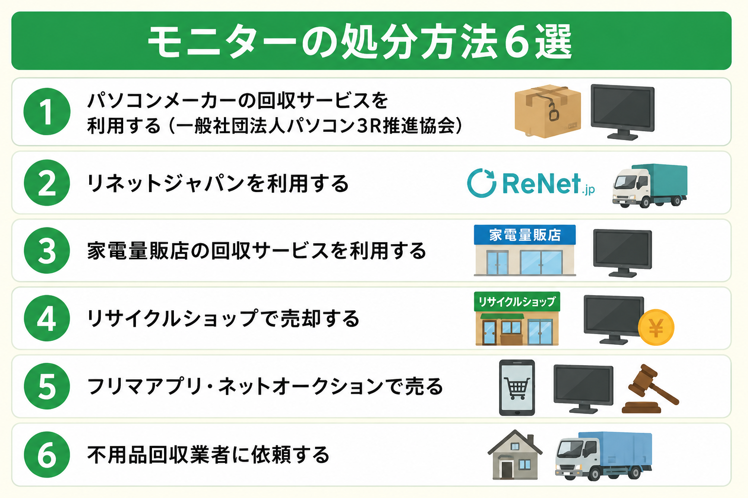 モニターの処分方法6選