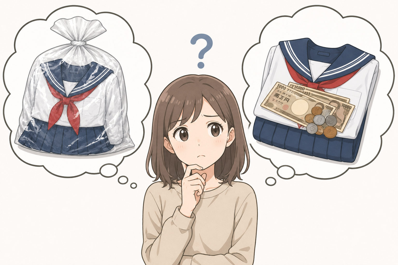 制服は売るべき?捨てるべき?