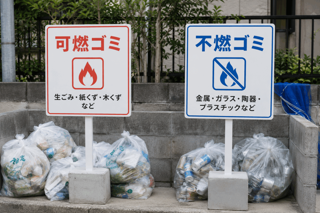 主要自治体ごとの可燃ゴミ/不燃ゴミの基準