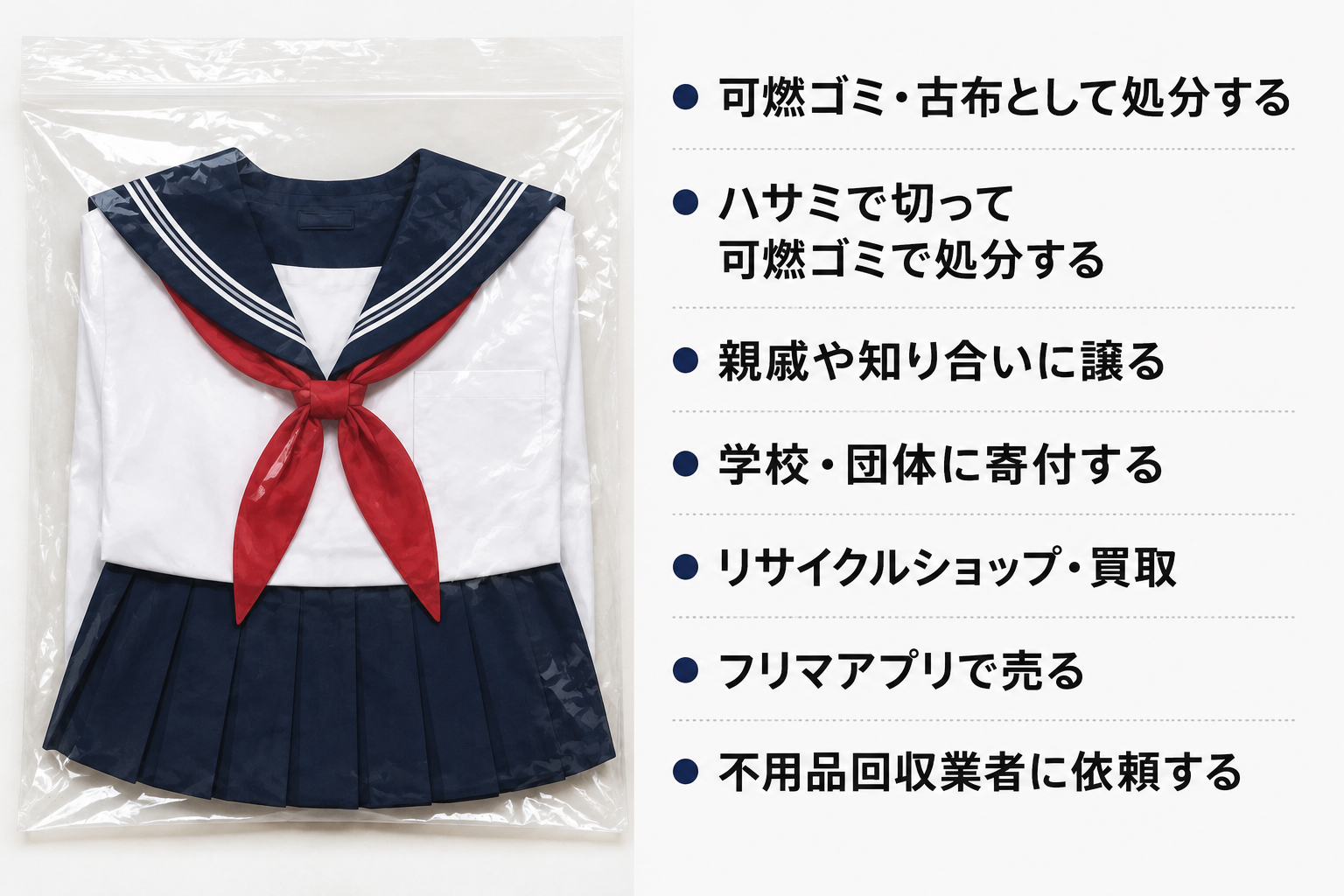制服の処分方法